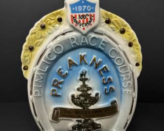 	1970 Preakness Woodlawn 100th Anniversary Jim Beam Whiskey Decanter