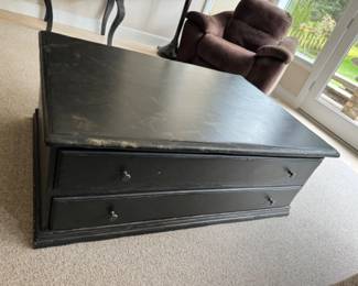 Rustic Painted 4-Drawer Coffee Table