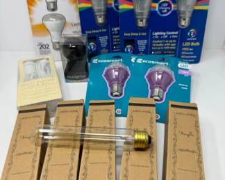 Collection of New in Box Light Bulbs - LED, Smartooth, Edison and More