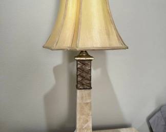 Pearly Beige Marble Table Lamp