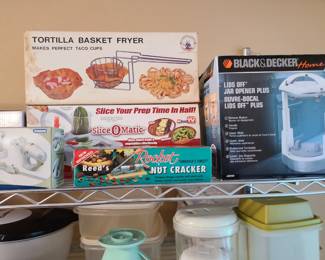 Lots of Kitchen items.