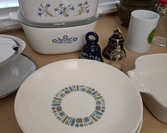 Lots of Corning Ware and Dishes