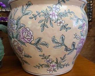 Asian Koi Planter Signed