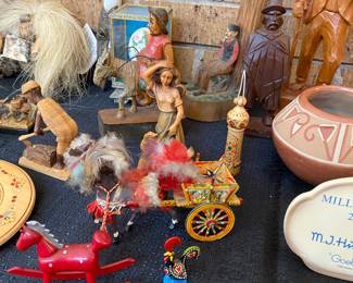 Vintage carved figures 