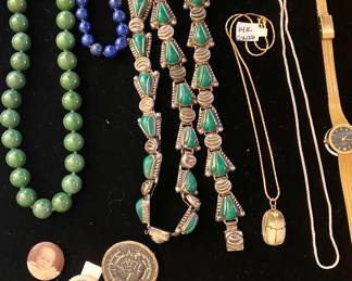 Great selection of vintage jewelry including Mexican silver