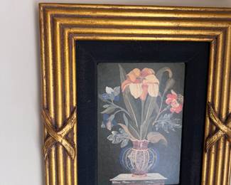 Floral with ornate gold frame