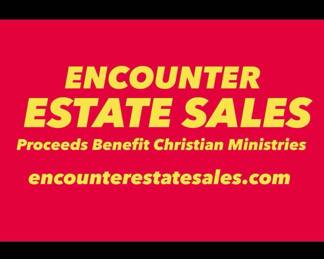 Encounter estate sales, is a nonprofit ministry. All of our profits benefit Christian ministry. We operate a 20 bed men’s drug and alcohol recovery facility. After our customer is paid (70%) , Our proceeds (30%} from this sale directly the recovery center. Your support is changing the lives of men and families!