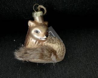 Christmas Woodland Critter ornaments with fur
