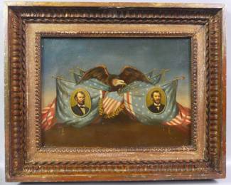 Antique patriotic painting 