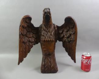 Antique carved wood eagle