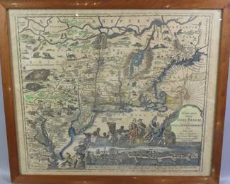 Early map of New England/NY