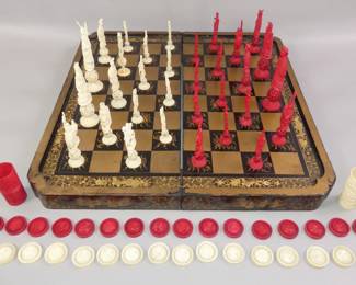 Antique Chinese chess set