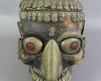 Rare Kapala skull vessel