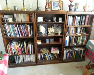 set of bookshelves