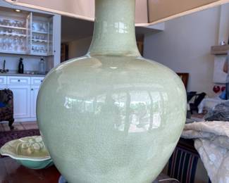Pair of celadon Lamps