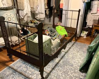 French daybed with cherub. turn of the century (twin size)
