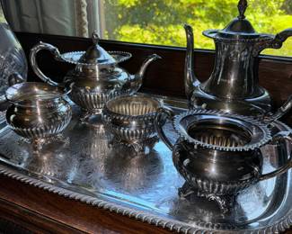 Beautiful Silver Plate Coffee/Tea Service