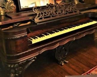 1841 Antique Brazilian Rosewood Chickering Square Grand Piano
(We will be taking bids on both pianos)