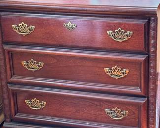 Vintage Mahogany 3 Drawer Night Stand