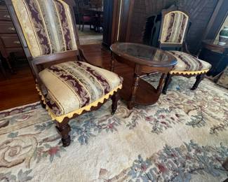 Beautiful Victorian Parlor Chairs
(Rug pictured is not for sale)