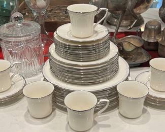 Noritake Fine China Sterling Cove: 8 ea DP, SP, B&B, Saucers w 7 Cups, Gravy Base only 