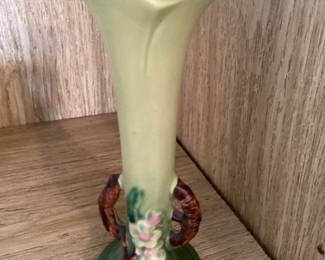 Vintage Roseville Apple Blossom bud vase