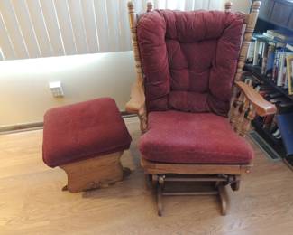 Glider chair and foot rest