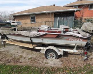 Sylvan fishing boat and trailer