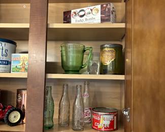 Collectible Bottles and Tins, Green Measuring Cup