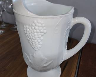 Milk glass pitcher