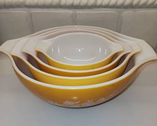 Vintage yellow and orange bowls
