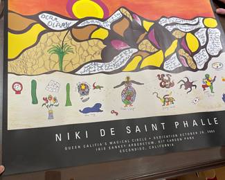 Niki de saint phalle queen Calafia’s Escondido garden poster - VERY RARE