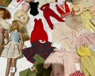 Skipper and vintage barbie clothes