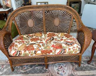 Pair of Iconic Pier One  wicker love seats