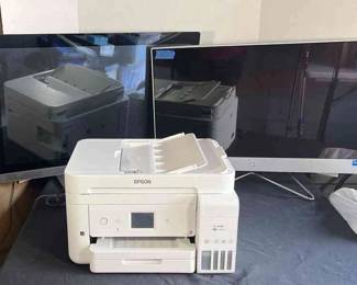 2 Monitors, Printer