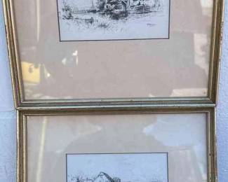 Two F. Robson Small Framed Prints
