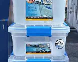 Six Waterproof EZY Storage Bins