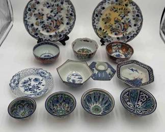 Assorted Asian Bowls And Plates