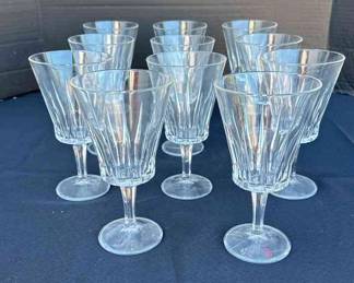 11 Crystal Wine Glasses