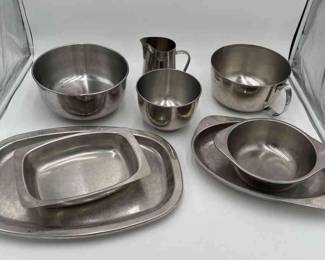 Stainless Steel Serving Platters And Bowls
