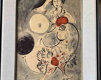 Marc Chagall La Poule Framed Print