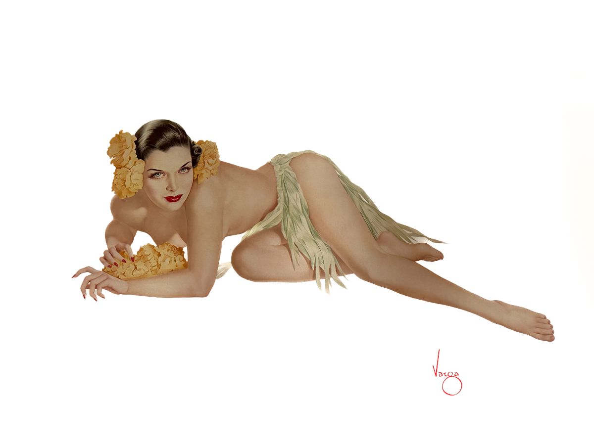 Alberto Vargas lithograph "Temptation" 21 x 32