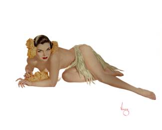 Alberto Vargas lithograph "Temptation" 21 x 32