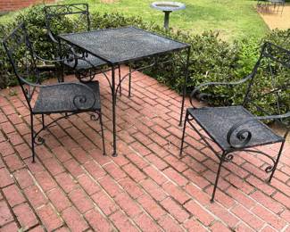 Heavy metal patio furniture 