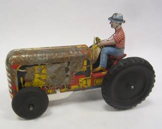 Vintage Walt Reach Courtland Tin Toy Tractor