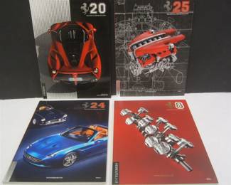  FOUR VOLUMES OF THE OFFICIAL FERRARI MAGAZINES: 8, 20, 24, 25