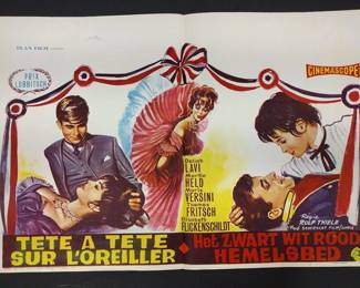 HALF SHEET MOVIE POSTER TETE A TETE SUR L'OREILLER