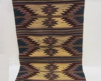 ZAPOTEC NATIVE WOOL RUG OAXACA MEXICO