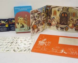 CHRISTMAS:    UNUSED ADVENT CALENDAR,     UNUSED CANDLES FOR GLOCKENSPIEL,     GLOCKENSPIEL.  FIELD GUIDE OF BIRDS