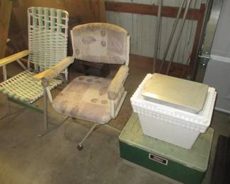 Coolers and chairs